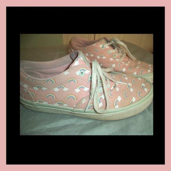 VANS CLASSIC ERA RAINBOWS SNEAKERS SKATE SHOES PINK 721356~WOMENS MISSY SIZE 4 - Picture 2 of 6